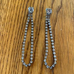 Rhinestone Drop/Dangle Earrings 3” long
